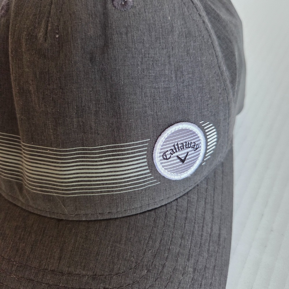 Callaway Golf Straight Shot Adjustable Grey Snap Back Wicking Hat 110 Flexfit - Picture 5 of 12